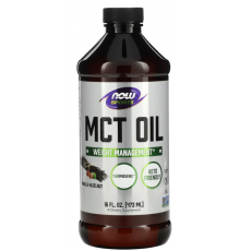 Масло МСТ для схуднення Now Food Sports MCT Oil 473 мл ваніль та лісовий горіх